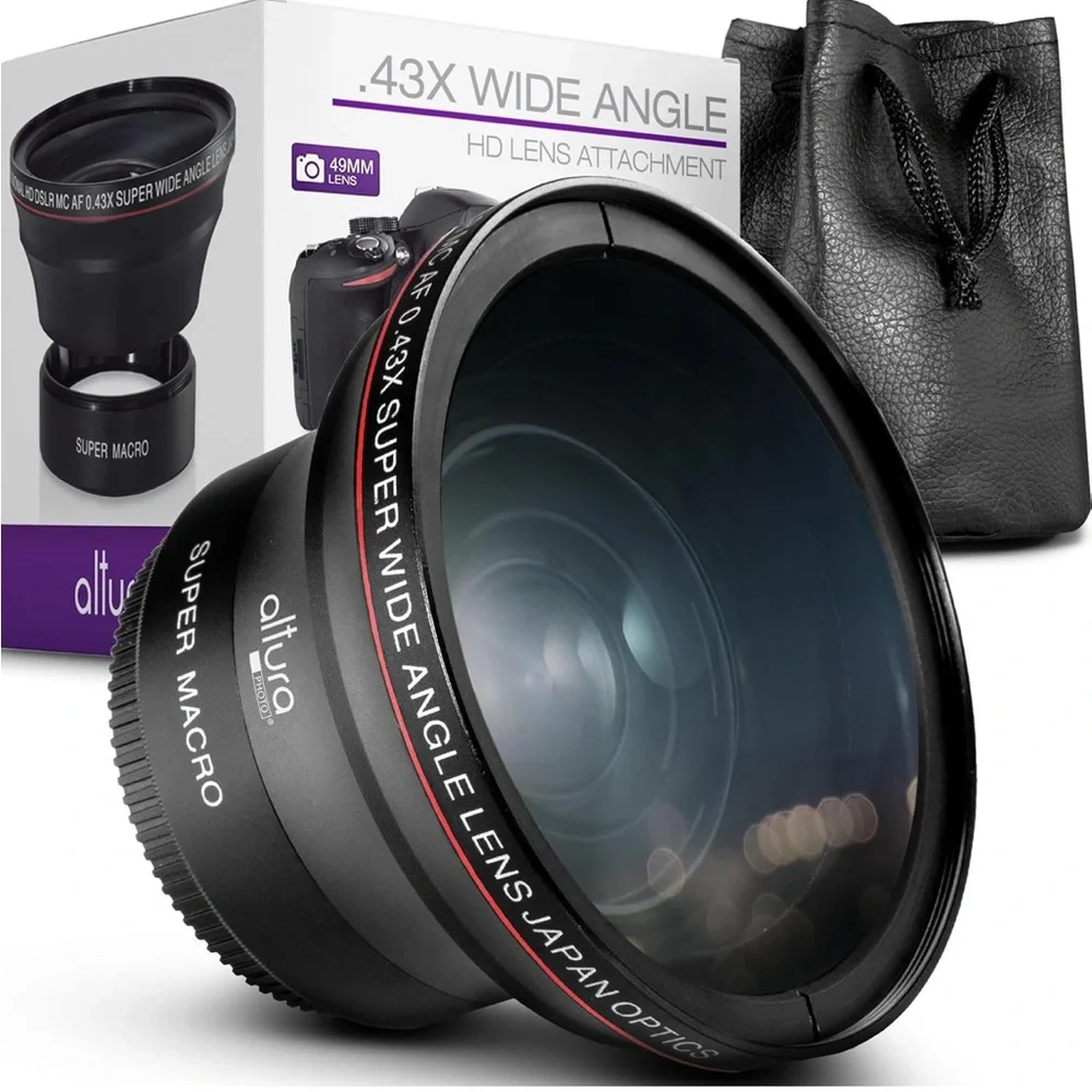 Altura Photo 49MM 0.43x Professional HD Wide Angle Lens (w/Macro Portion)